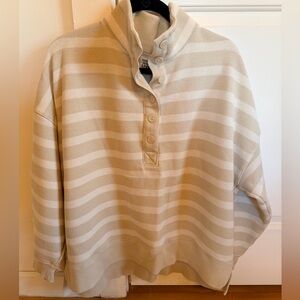 American Eagle Seriously Lived In Striped Oversized Pullover L